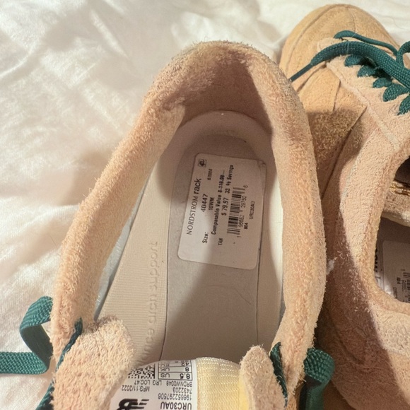 New Balance x AURALEE RC30 Tan Suede Shoes Green Laces VGC - Picture 5 of 7